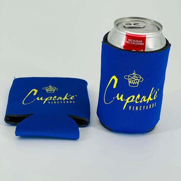Cupcake Wine / Vineyards  Beer Bottle / Soda Can Koozies - Set of 2 - New - Picture 10 of 10